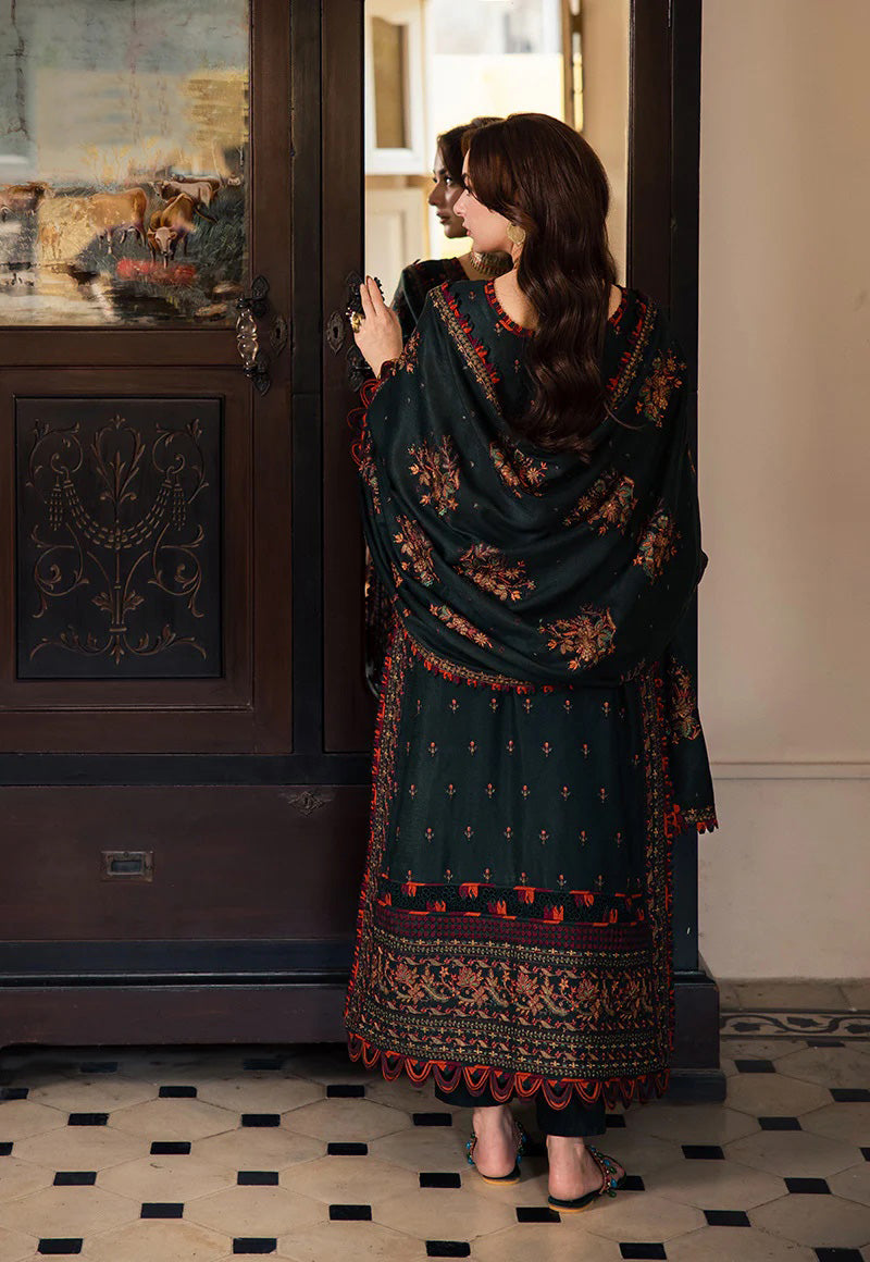 Unstitched Embroidered Winter 3Pc Suit
