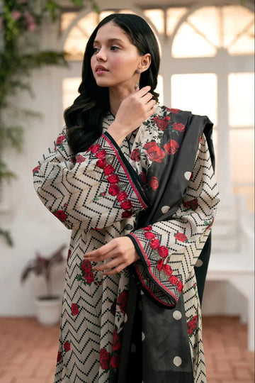 Unstitched Digital Printed Lawn 3Pc Suit