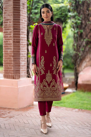 Unstitched Embroidered Winter 3Pc Suit