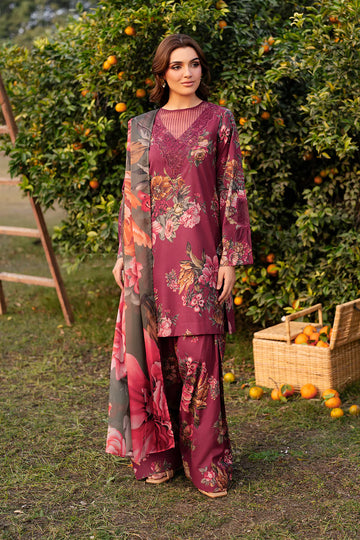Unstitched Digital Printed Lawn 3Pc Suit
