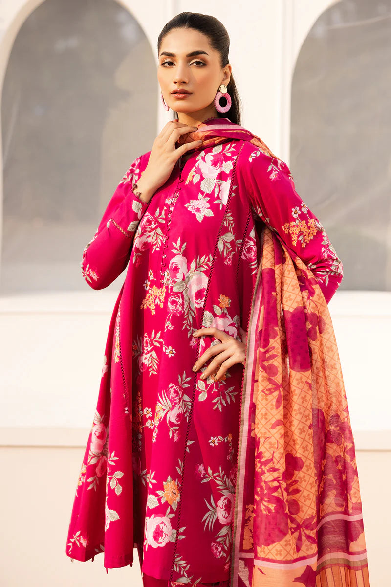 Unstitched Digital Printed Lawn 3Pc Suit