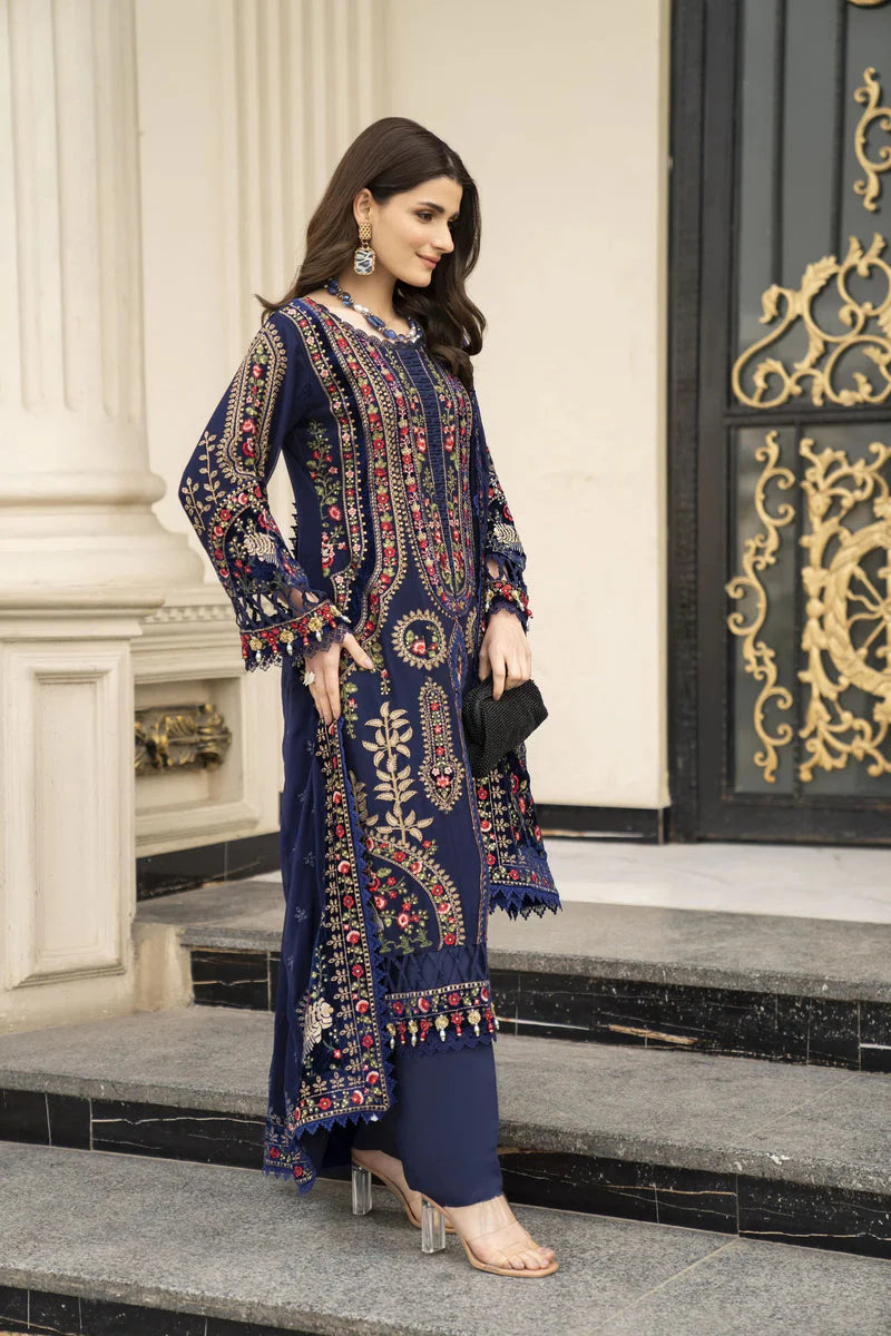 Unstitched Embroidered Winter 3Pc Suit