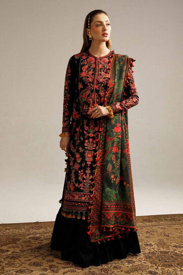 Unstitched Embroidered Winter 3Pc Suit
