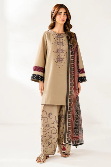 Unstitched Embroidered Winter 3Pc Suit