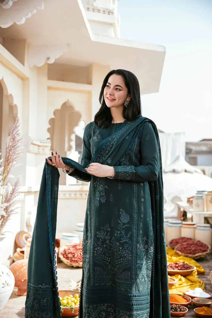 Unstitched Embroidered Winter 3Pc Suit