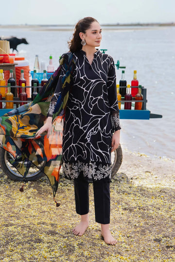 Unstitched Digital Printed Lawn 3Pc Suit