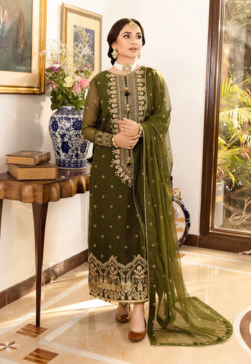 Embroidered Chiffon Unstitched 3 Piece