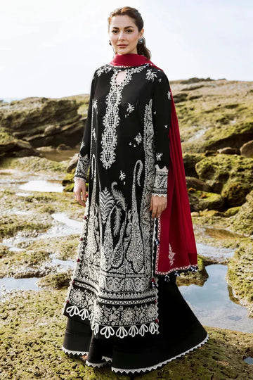 Unstitched Embroidered Lawn 3Pc Suit