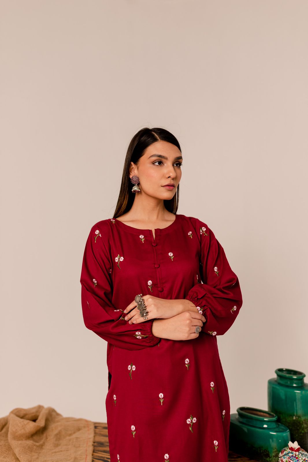 Unstitched Embroidered Lawn 2Pc Suit
