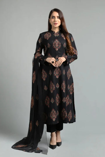 Unstitched Embroidered Lawn 3Pc Suit