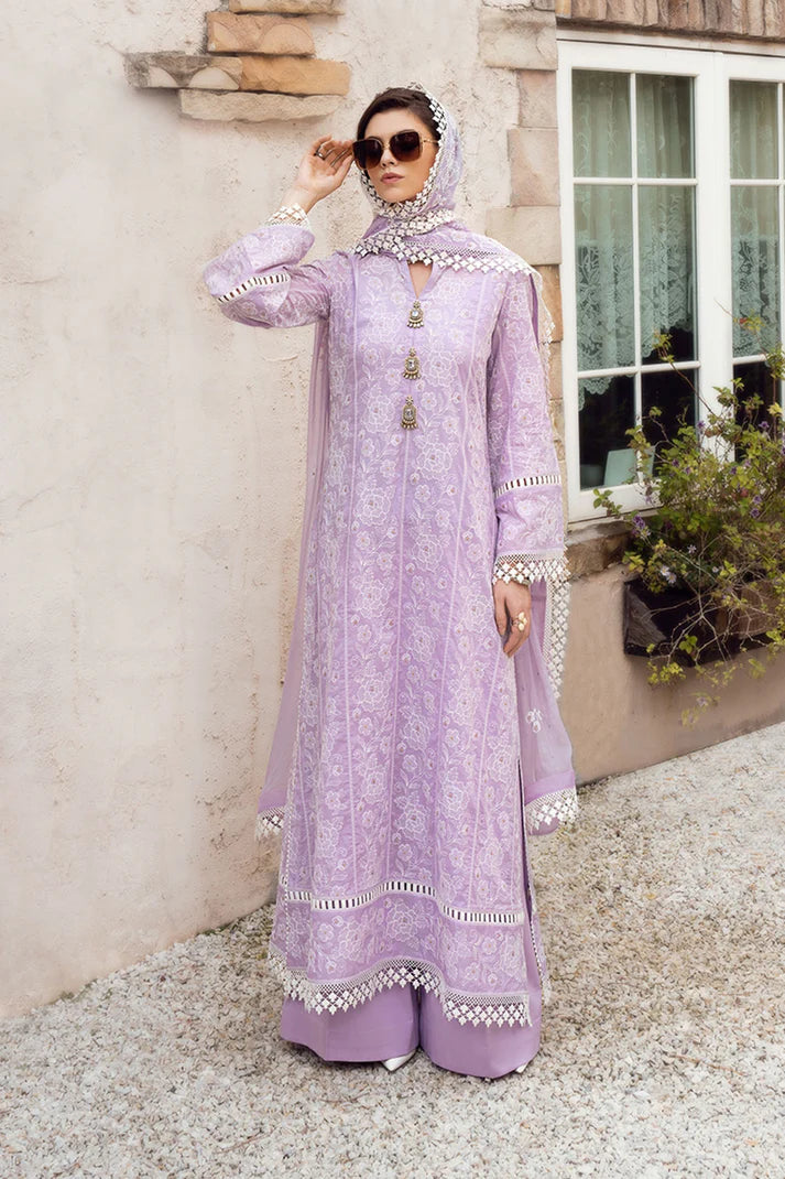Unstitched Embroidered Lawn 3Pc Suit
