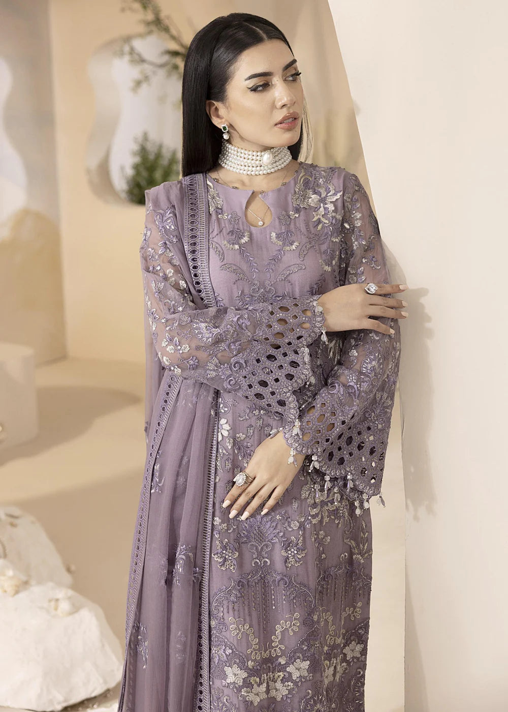 Embroidered Chiffon Unstitched 3 Piece - Luxury Collection