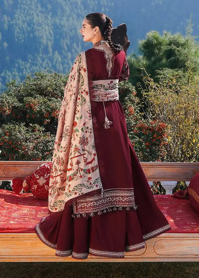 Unstitched Embroidered Lawn 3Pc Suit