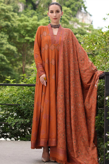 Unstitched Embroidered Winter 3Pc Suit