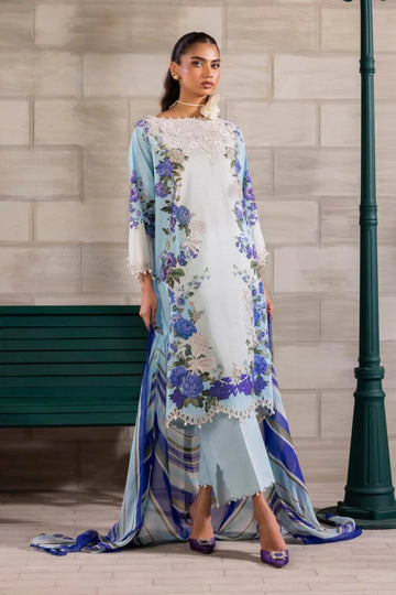 Unstitched Digital Printed Lawn 3Pc Suit