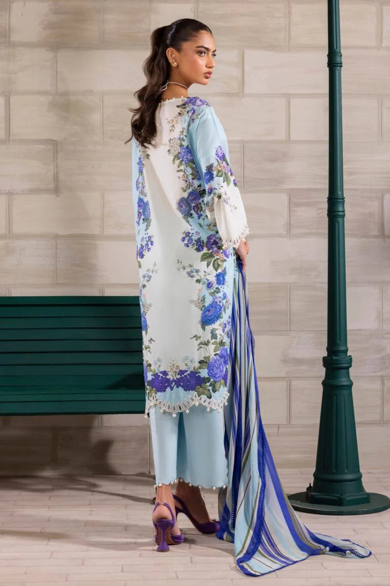 Unstitched Digital Printed Lawn 3Pc Suit
