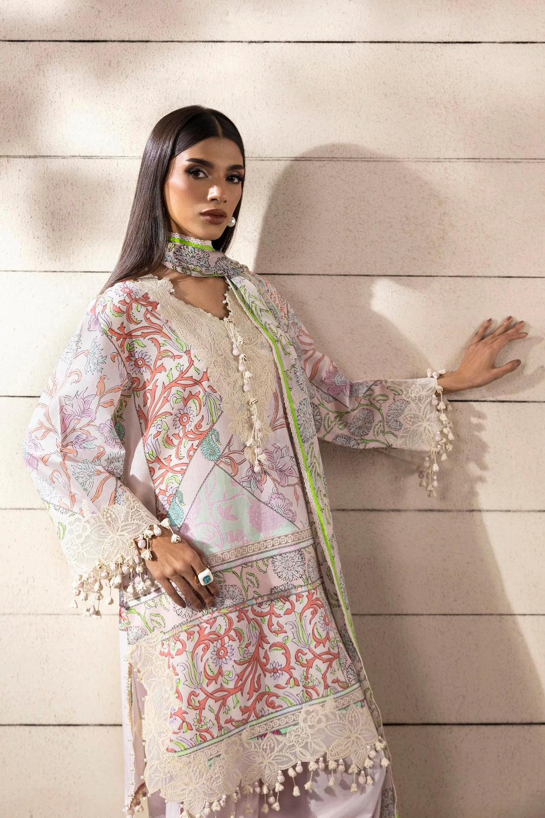 Unstitched Digital Printed Lawn 3Pc Suit