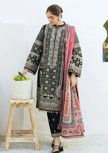 Unstitched Embroidered Lawn 3Pc Suit