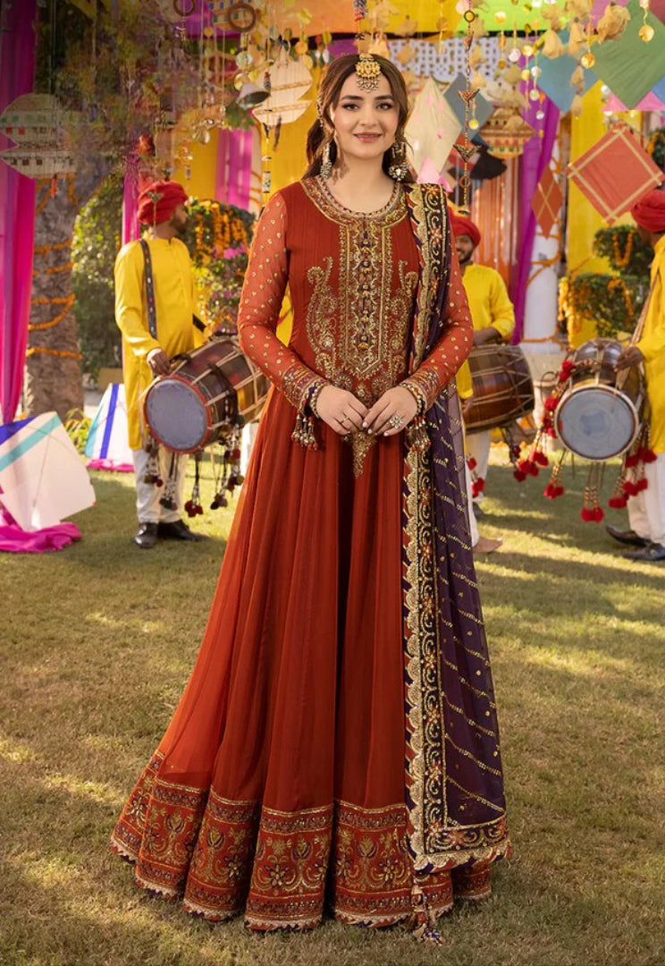 Embroidered Chiffon Unstitched 3 Piece