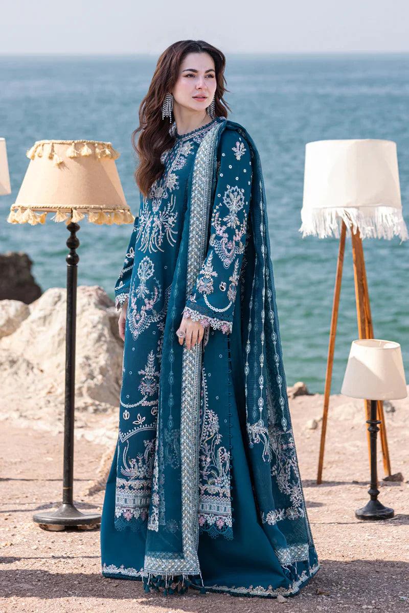 Unstitched Embroidered Lawn 3Pc Suit