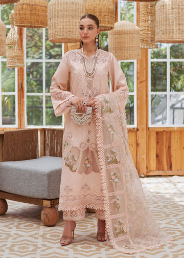 Unstitched Embroidered Lawn 3Pc Suit