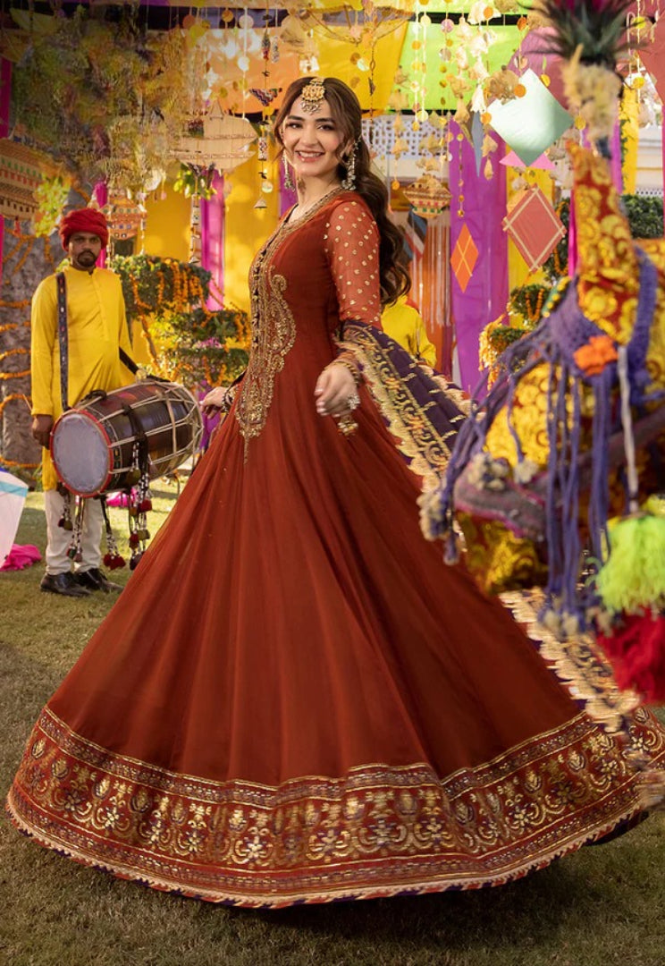 Embroidered Chiffon Unstitched 3 Piece