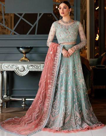 Embroidered Net Unstitched 3 Piece Suit