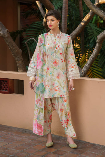 Unstitched Digital Printed Lawn 3Pc Suit