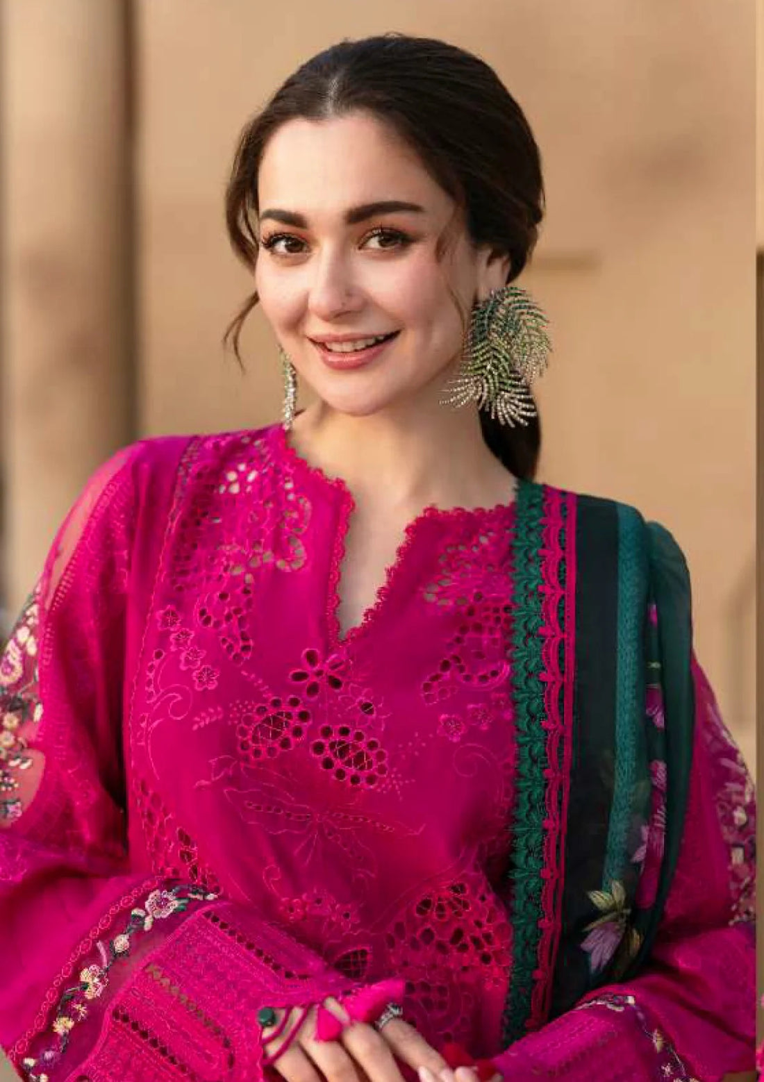 Unstitched Embroidered Lawn 3Pc Suit