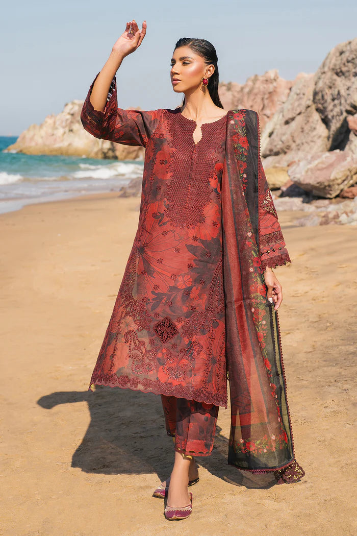 Unstitched Digital Printed Lawn 3Pc Suit