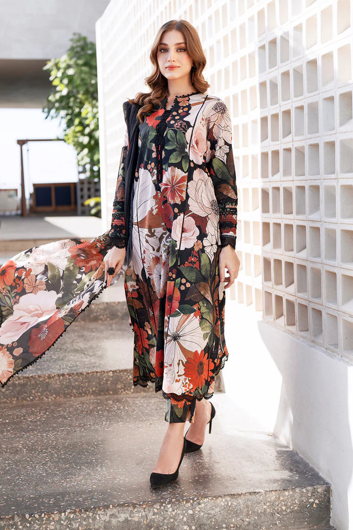 Unstitched Digital Printed Lawn 3Pc Suit