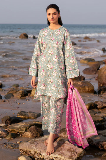 Unstitched Digital Printed Lawn 3Pc Suit