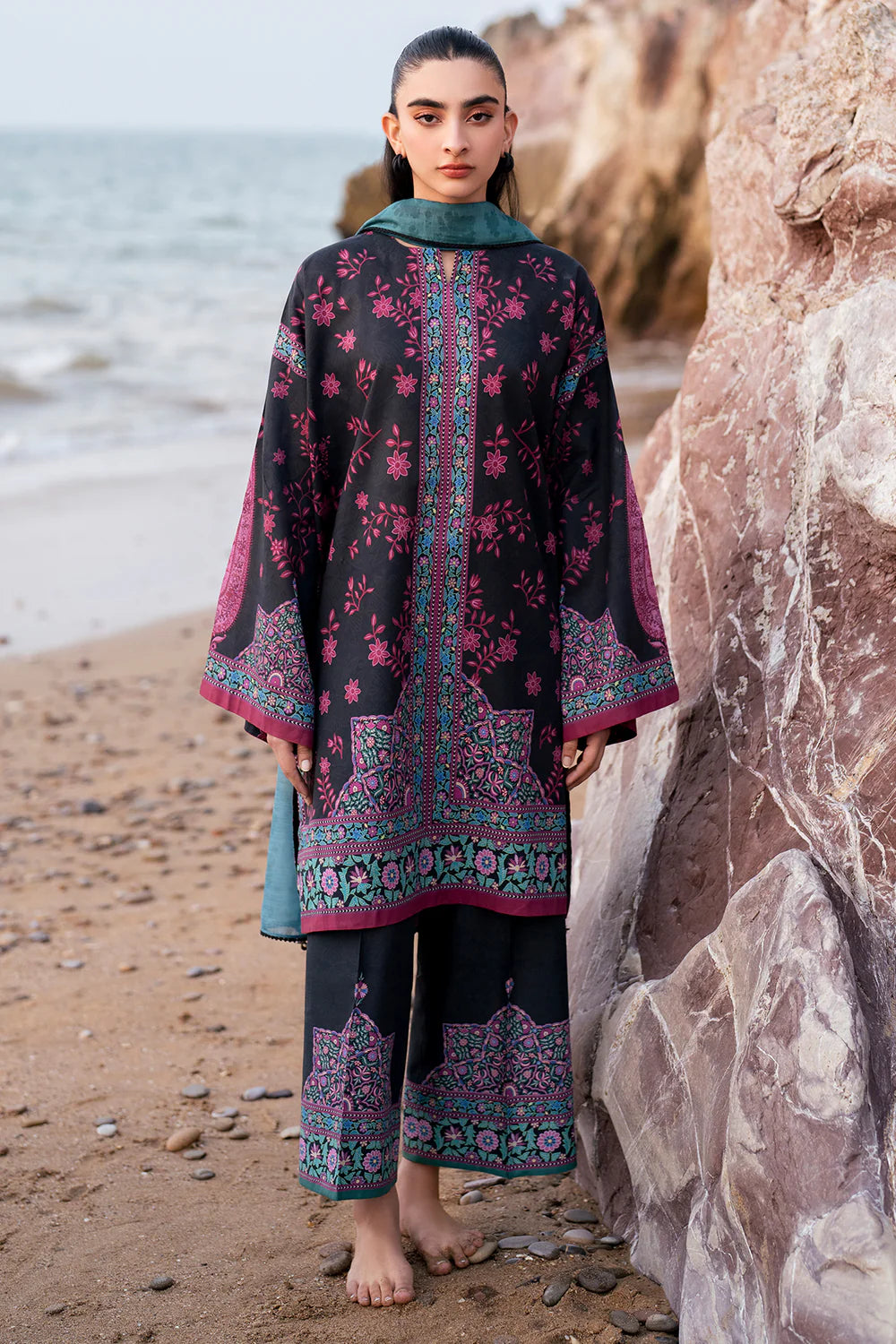 Unstitched Digital Printed Lawn 3Pc Suit