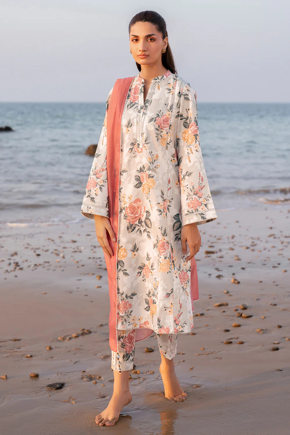 Unstitched Digital Printed Lawn 3Pc Suit