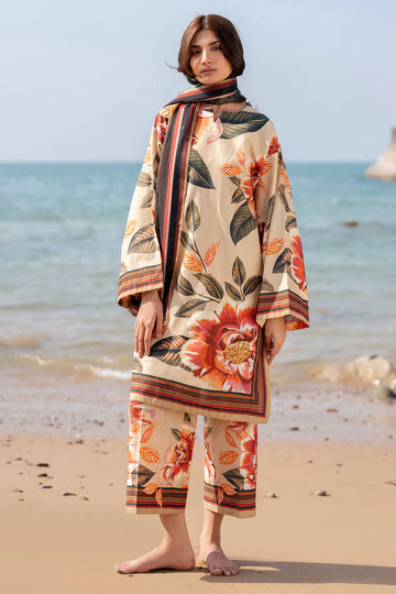 Unstitched Digital Printed Lawn 3Pc Suit