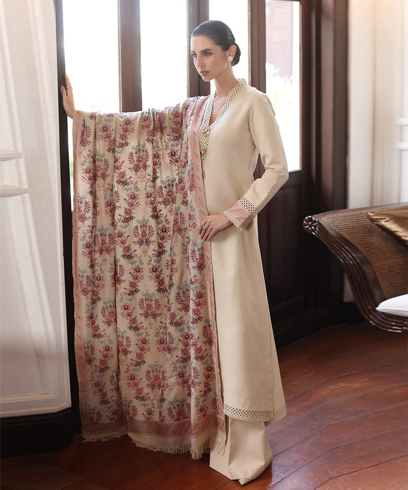 Unstitched Embroidered Winter 3Pc Suit