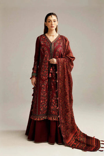Unstitched Embroidered Lawn 3Pc Suit