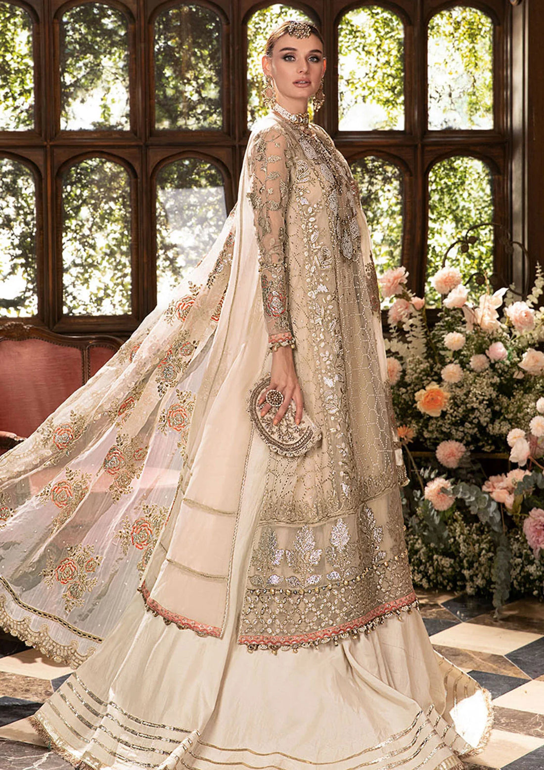 Embroidered Organza Unstitched 3 Piece - Premium Collection