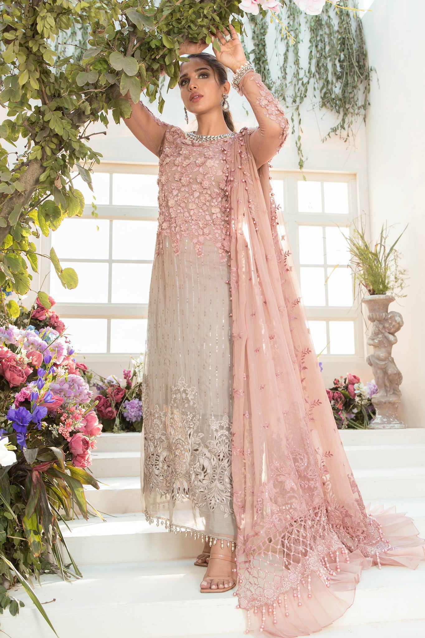 Embroidered Chiffon Unstitched 3 Piece