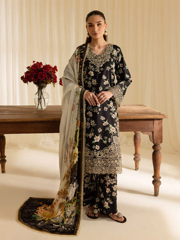 Unstitched Digital Printed Lawn 3Pc Suit