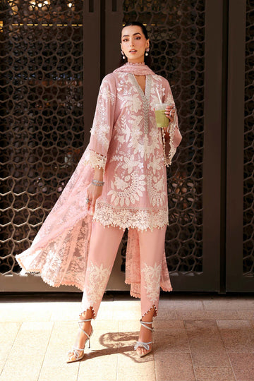 Maria B - Heavy Embroidered Pure Dhanak 3 Piece – Luxury Winter Wear 1008