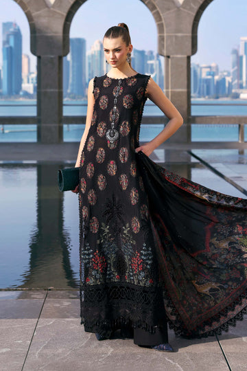 Unstitched Embroidered Lawn 3Pc Suit