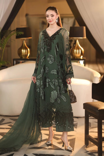 Maria B -  Embroidered Chiffon 3 Piece Suit – Luxury Chiffon Party Wear-AN0099