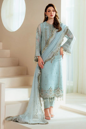 Embroidered Organza Unstitched 3 Piece - Premium Collection