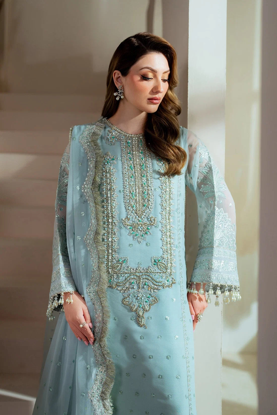 Alizeh - Embroidered Organza Unstitched 3 Piece - Premium Collection-AN0066