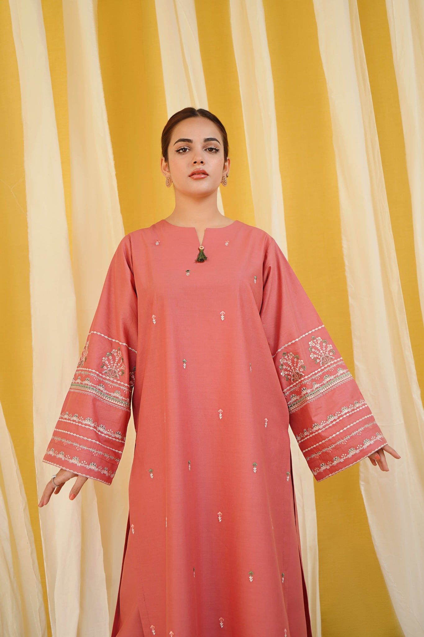 Unstitched Embroidered Lawn 2Pc Suit