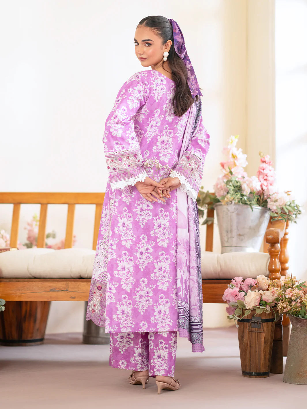 Unstitched Digital Printed Lawn 3Pc Suit