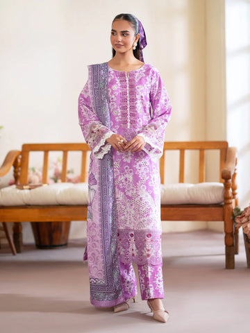 Unstitched Digital Printed Lawn 3Pc Suit