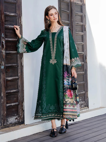 Gulrukh By Izel - Heavy Embroidered Pure Dhanak 3 Piece – Luxury Winter Wear 5175