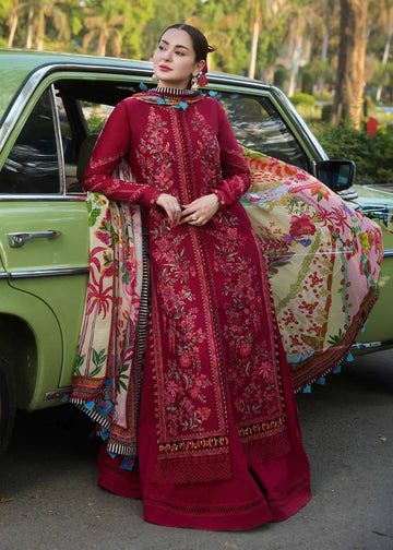 Unstitched Embroidered Lawn 3Pc Suit